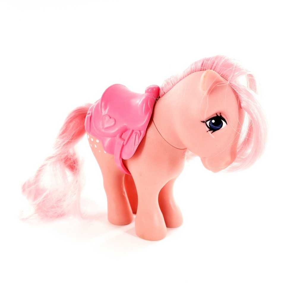 Vintage 1982 My Little Pony G1 Cotton Candy Pink w/ Saddle